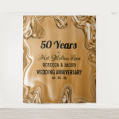 Gouden 50ste trouwjubileum wandkleed (Voorkant)