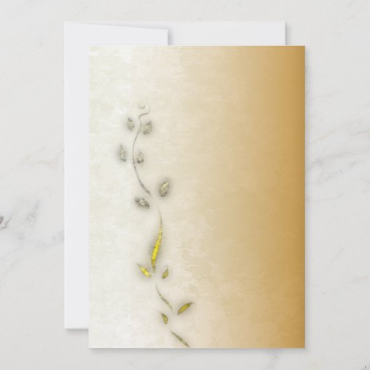 Gouden 50ste verjaardag uitnodiging (Achterkant)