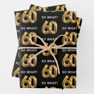 Gouden 60 Dus Wat Leuke Verjaardagsfeestje Inpakpapier Vel