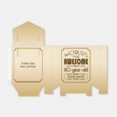 Gouden 60ste verjaardag viering wereld Best Fabulo Bedankdoosjes (Uitgevouwen)