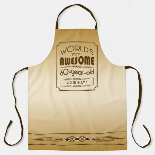 Gouden 60ste verjaardag viering wereld Best Fabulo Schort
