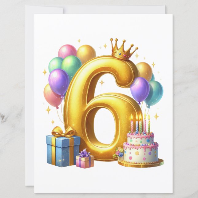 Gouden 6de verjaardag (Voorkant)