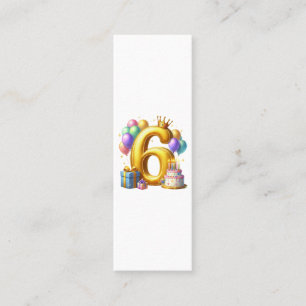 Gouden 6de verjaardag contactkaartje