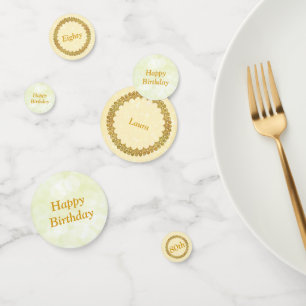 Gouden 80e verjaardag confetti