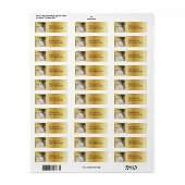 Gouden aangepaste foto retour adreslabels etiket (Full Sheet)