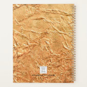 Gouden aangepaste naam 2024 planner (Achterkant)