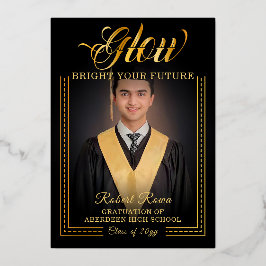 Gouden aanraking Glow uw toekomst Folie Uitnodiging