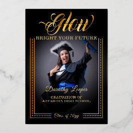 Gouden aanraking Laat je toekomst stralen Folie Uitnodiging