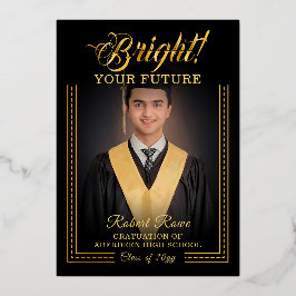 Gouden aanraking Verheldert je toekomst. Folie Uitnodiging