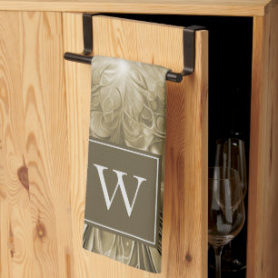 Gouden Abstract bloeien monogram handdoek