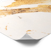 Gouden Abstract Luxe Bruidsdouche Ontvangst Poster (Hoek)