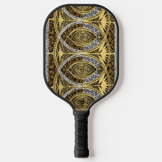 gouden abstract pickleball paddle (Voorkant)