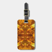 Gouden Abstracte Bagagelabel (Voorkant verticaal)