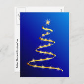 Gouden Abstracte kerstboom Feestdagenkaart (Voorkant / Achterkant)