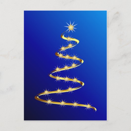 Gouden Abstracte kerstboom Feestdagenkaart (Voorkant)