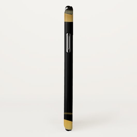 gouden abstracte vormgeving op zwart Case-Mate iPhone case (Achterkant / rechts)