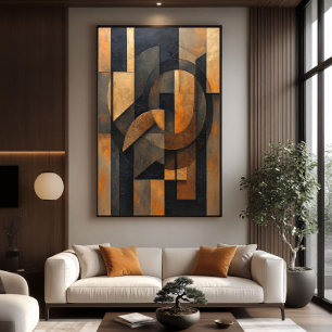 Gouden Abstractie Poster