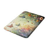 Gouden accent vlindertuin aangepaste kunst badmat (Gekanteld)