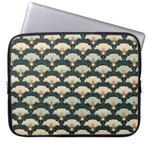 Gouden Accented Japans geïnspireerde Elektronica T Laptop Sleeve