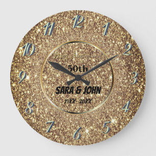 gouden achtergrond, gouden cirkelvormige elegante  grote klok