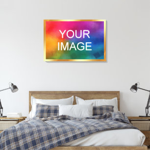 Gouden achtergrond voor uw upload afbeelding foto canvas afdruk