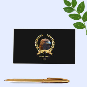 Gouden Adelaar & Gouden Lauwerkrans op Zwart Visitekaartje