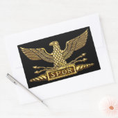 Gouden Adelaar van de Romeinse Republiek Rechthoekige Sticker (Envelop)