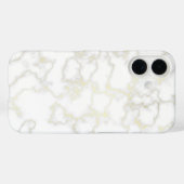 Gouden aderpatroon in witte marmeren Hoesje-Mate i Case-Mate iPhone Case (Achterkant (horizontaal))