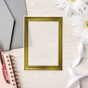 Gouden Afbeeldingen Lijsten look foto of tekst ove Vellum Uitnodigingen