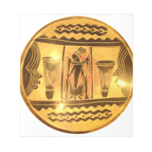 Gouden Afrikaanse Etnische Kunst Print Design Notitieblok