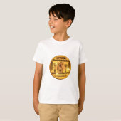 Gouden Afrikaanse Etnische Kunst Print Design T-shirt (Voorkant volledig)