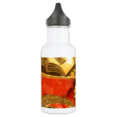 Gouden Afrikaanse Etnische Kunst Print Design Waterfles (Links)