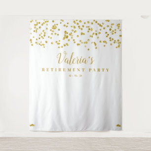 Gouden afscheidspartij achtergrond, fotohokje prop wandkleed