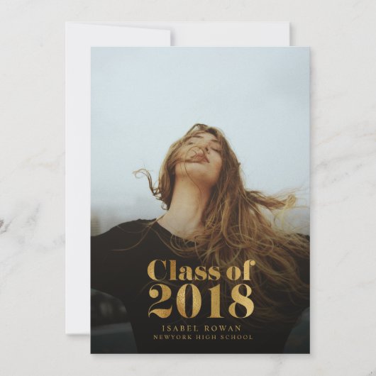 Gouden Afstudeerder | Afstudeer Foto Aankondiging (Voorkant)