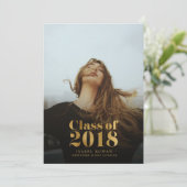 Gouden Afstudeerder | Afstudeer Foto Aankondiging (Staand voorkant)