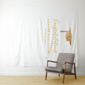 Gouden afstudeerfeest achtergrond, fotohokje acces wandkleed (In Situ (horizontaal))