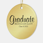 Gouden Afstuderen Ornament met zwarte tekst (Links)