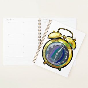 Gouden Alarm Klok Retro Tijdstuk Planner