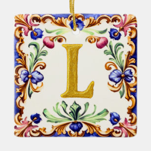 Gouden Alfabet – Letter L Keramisch Ornament