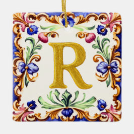Gouden Alfabet – Letter R Keramisch Ornament