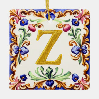 Gouden Alfabet – Letter Z Keramisch Ornament