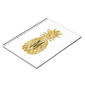 gouden anananasmonogram notitieboek (Linkerzijde)
