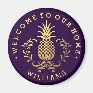 Gouden Ananas Elegant Onthaal Magneet