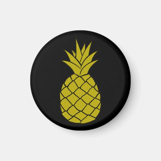 Gouden ananas magneet (Voorkant)
