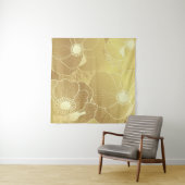 Gouden anemoon bloemen: luxe  achtergrond. wandkleed (In situ)