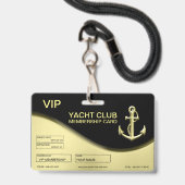Gouden Anker Badge (Voorzijde met lanyard)