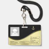 Gouden Anker Badge (Achterkant met lanyard)