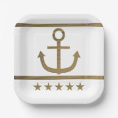 gouden anker geluk symbool melamine bord (Voorkant)