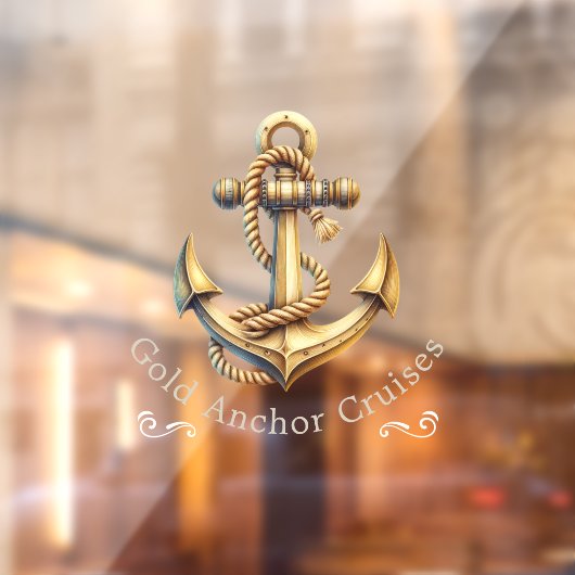 Gouden Anker | Helder Raamsticker (Vel 2)