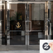 Gouden Anker | Helder Raamsticker (Kantoordeur)
